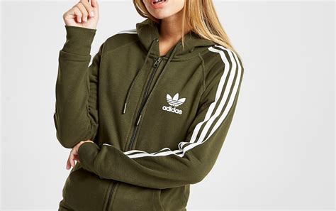 adidas originals 3-stripes california full zip hoodie dames|adidas adicolor classic 3 stripe hoodie.